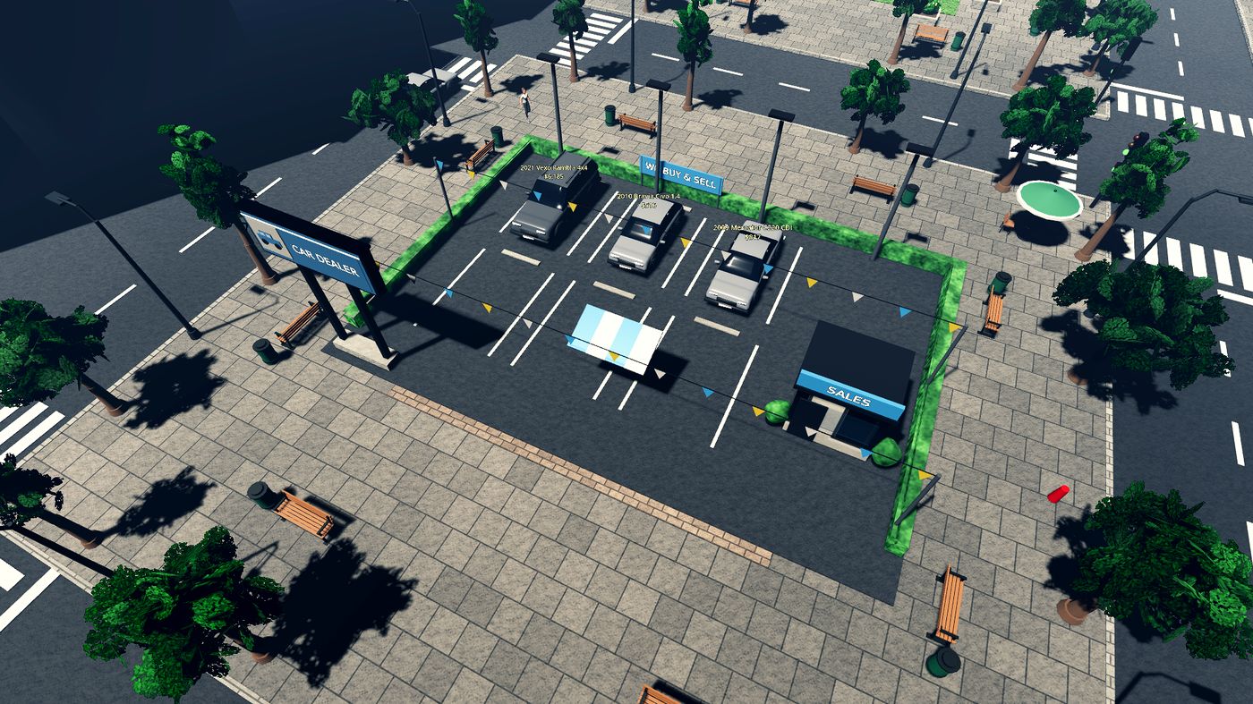 Your own car lot with a sales booth