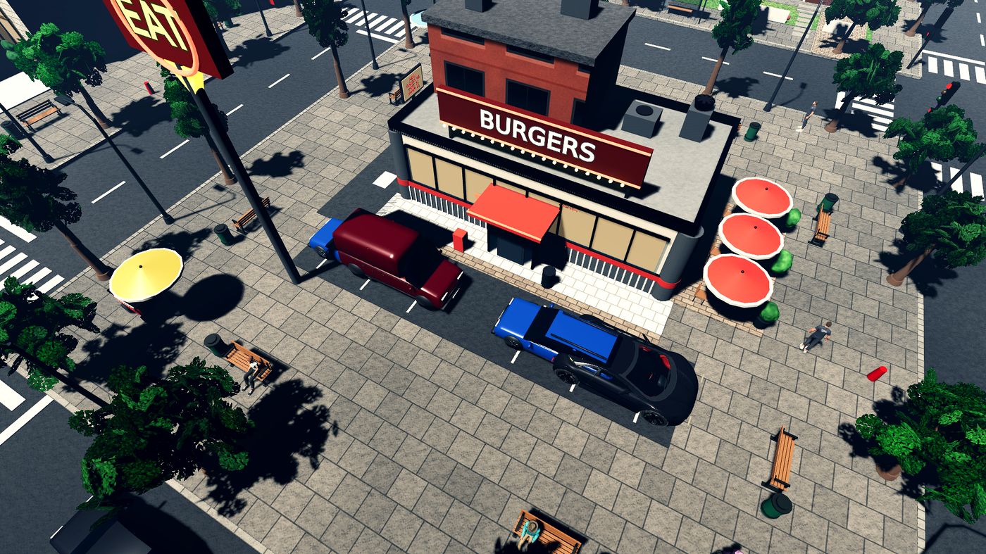 The Big Bite Diner with its drive-thru and patio