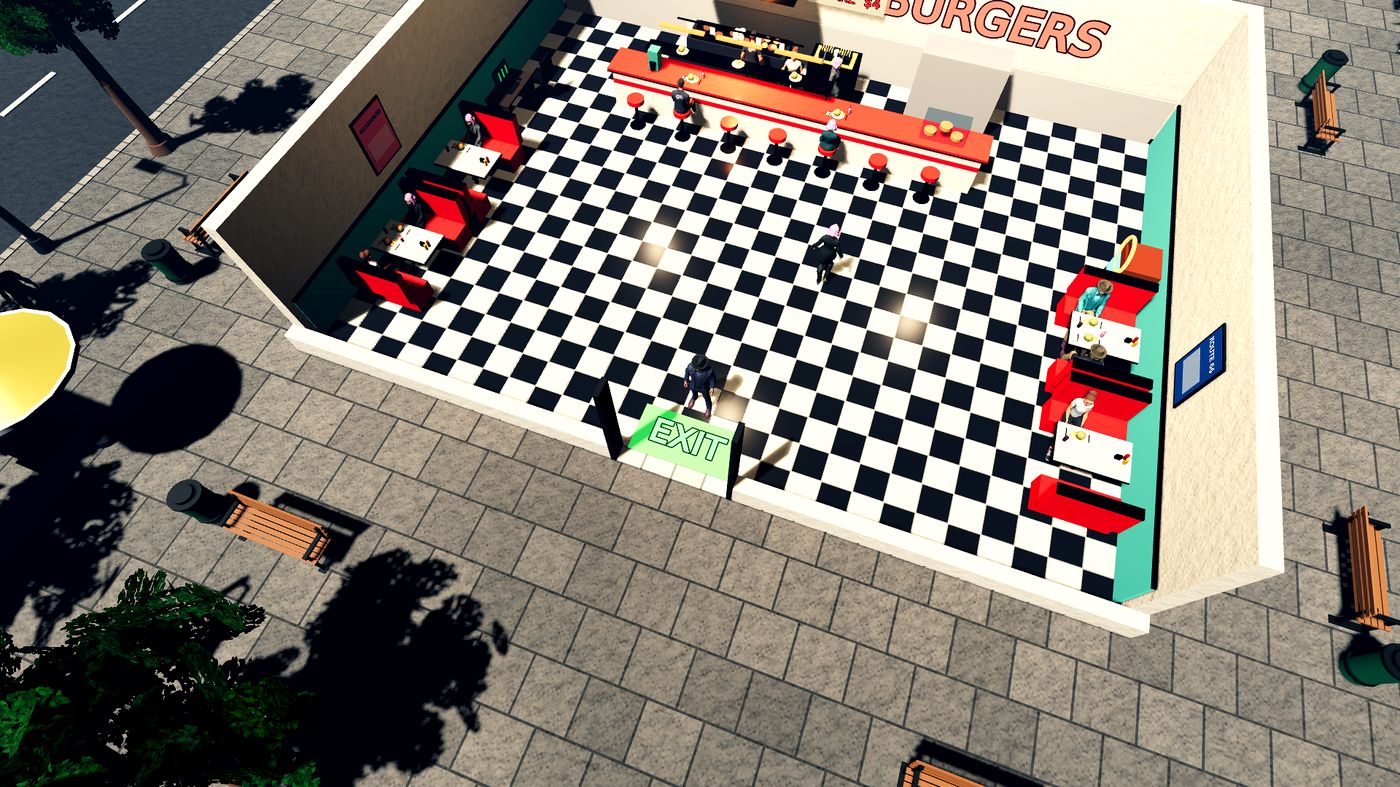 Inside the diner