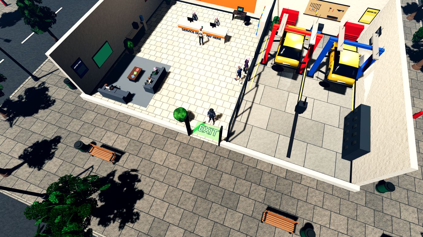 Inside the auto repair shop
