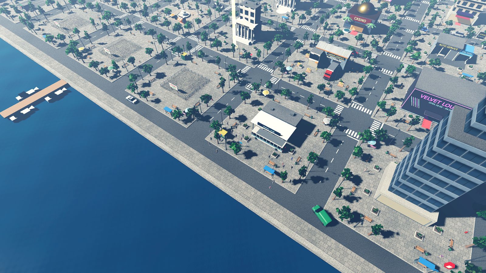 Harbor Town in the evening
